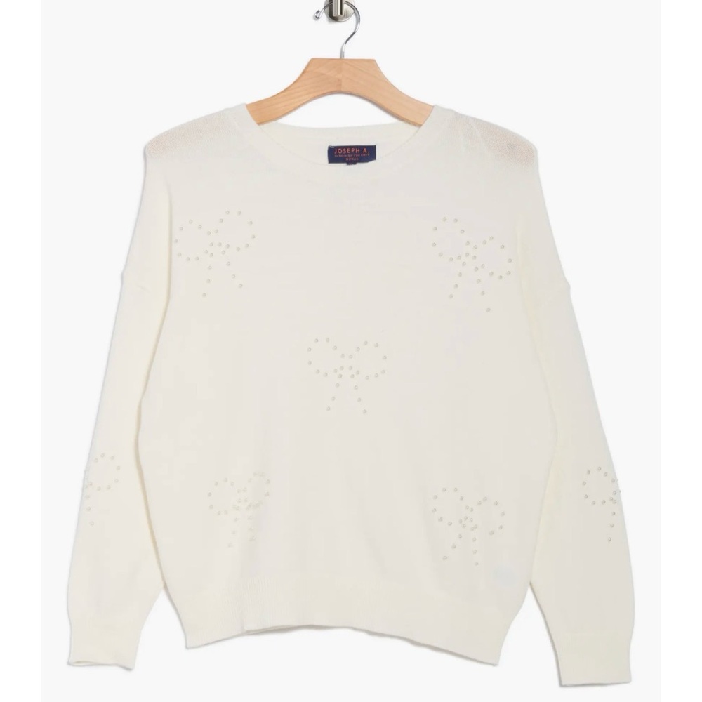 Ivory Rhinestone Heart Sweater - Picture 5 of 7